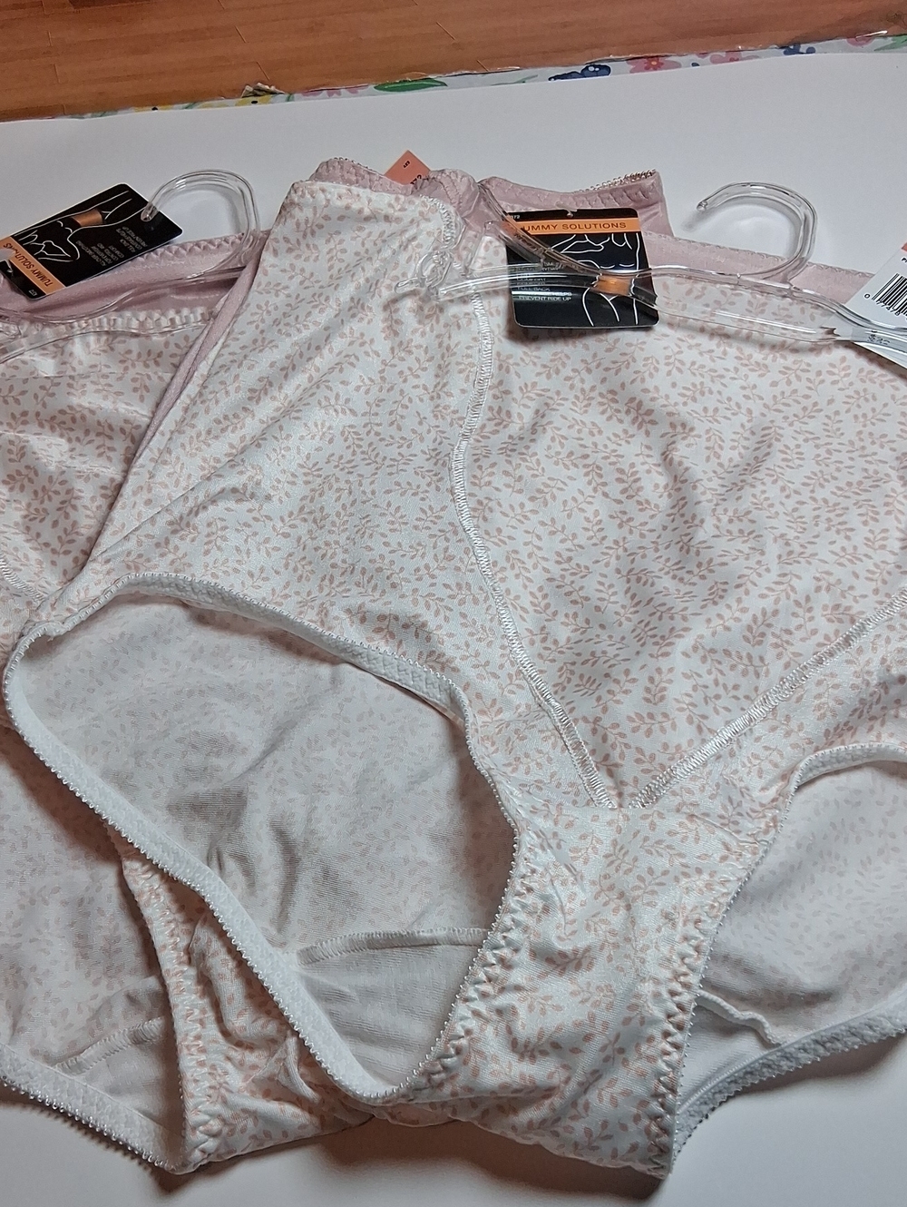 2 Sets Of 2 Bali Women's Light Pink Floral Brief Panties